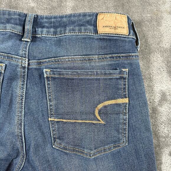 American Eagle Jegging Jeans Womens 4 Blue Denim Super Super‎ Stretch Pants - Picture 7 of 13